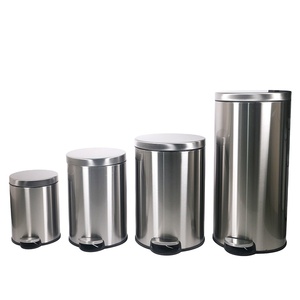 Barato reciclar elegante dormitorio cocina reciclar cubo de basura de acero inoxidable Pedal cubo de basura - Product Image 1