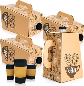 Distributeur de café jetable 96 oz, carafe isotherme portable en <span class=keywords><strong>carton</strong></span> avec poignée pour boissons chaudes et froides, idéal pour la restauration - Product Image 2