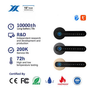 Tuya/TTlock Bedroom Hotel Fingerprint Smart Room <strong>Door</strong> <strong>Lock</strong> Gold Color Biometric Digital Handle <strong>Lock</strong> for Interior Wooden <strong>Door</strong> - Product Image 1