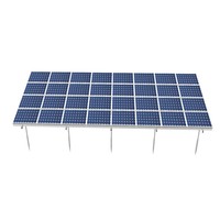 Système d'installation au sol de type A pour panneaux photovoltaïques solaires en métal Greatest Energy, résistant au vent de 60 m/s et à la neige de 1,4 KN/m²