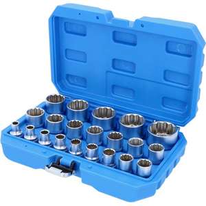 BRILLIANT TOOLS - BT022405 1/2'' 12-point short <b>socket</b> set 8 - 36 mm (21 pcs.) - EAN 4042146869055 <b>RATCHET</b> AND <b>SOCKET</b> SETS 1/2" - Product Image 1