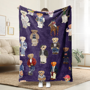 La franela impresa con palabras <span class=keywords><strong>de</strong></span> texto <span class=keywords><strong>de</strong></span> dibujos animados personalizados al por mayor es adecuada para sofá o cama, impresión <span class=keywords><strong>de</strong></span> alta calidad, maquetas <span class=keywords><strong>de</strong></span> cortesía - Product Image 2