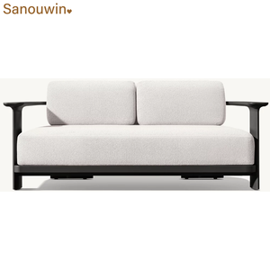 Canapé d'extérieur en aluminium minimaliste <span class=keywords><strong>design</strong></span>, mobilier de <span class=keywords><strong>jardin</strong></span> <span class=keywords><strong>contemporain</strong></span>, résistant aux intempéries, mobilier d'extérieur de luxe - Product Image 3