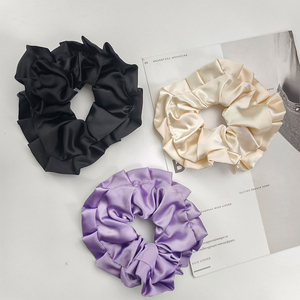 Style japonais et coréen sur taille plissée grand côlon chouchous Satin Ballet cheveux corde accessoires <span class=keywords><strong>Scrunch</strong></span> - Product Image 1