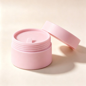 30g PP Jar Round Matte <b>Black</b> Pink Blue White Body <b>Cream</b> Custom Logo - Product Image 3