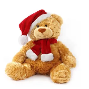 Day Gift Personalised Santa Bears Doll Teddy Bear Plush Toy Wholesale Factory Custom Christmas Unisex Teddybear Tedy Bear CN;GUA