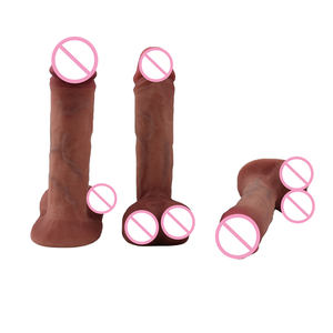 Großer <span class=keywords><strong>Penis</strong></span> mit Ölbeschichtung Bemalter Kopf Realistische Venen-Dildos für Frauen Sexspielzeug Saugnapf Erotikspielzeug - Product Image 4