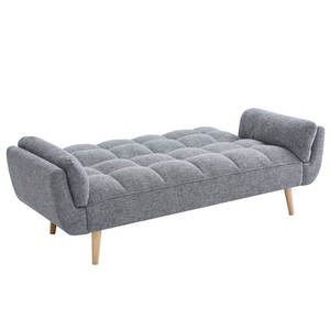 Sofá cama de madera, cofre de lino cocido, estilo clásico, futón, clic, Com cama - Product Image 2