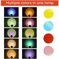 Lampe de projection coucher de soleil à changement de couleur, contrôlable par application, très populaire pour l'éclairage d'hôtels et les spectacles en direct