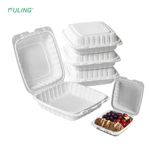 FULING take out clamshell food prep containers disposable take away food box to go