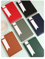 Carnet de notes scolaire en cuir PU personnalisé avec logo, format 5*7, couverture rigide, 100 feuilles de papier, reliure parfaite, couture filée, coffret cadeau avec dorure à chaud