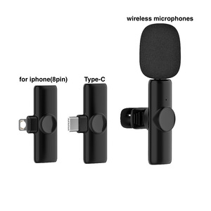2 Trong 1 Xách Tay Ve Áo Không Dây Mini Ghi Âm <span class=keywords><strong>Microphone</strong></span> K11 Không Dây Lavalier <span class=keywords><strong>Microphone</strong></span> Cho Quay Video Vlog - Product Image 4