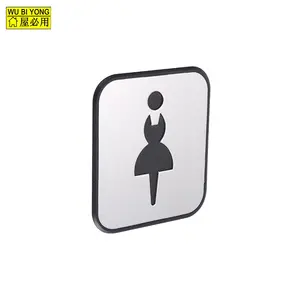 High Quality Sign Plate. Restroom Sign Plate Stainless Steel Female Restroom Sign