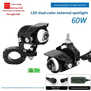 Projecteur LED Stone Lan avant pour <span class=keywords><strong>moto</strong></span> 60W Modèle Q9MAX Lumière auxiliaire d'installation cachée avec lentille pour véhicules électriques - Product Image 5