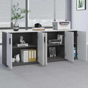 Gabinete de almacenamiento de oficina moderno con panel de madera de partición baja archivadores de diseño lateral y piso personalizables - Product Image 2