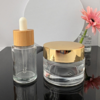 Pot en verre écologique unique, transparent, vide, pour crème visage et beurre corporel, 5ml, 10ml, 15ml, 20ml, 30ml, 50ml, 100ml