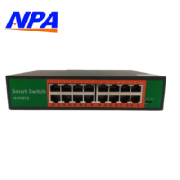 Switch Jaringan Gigabit Ethernet 16 Port 10/100/1000Mbps Plug and Play, Dapat Ditumpuk & QoS untuk Kamera IP NVR, Tersedia