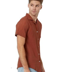 Chemises décontractées pour hommes 2024, personnalisées, 100 % coton, en sergé à carreaux, coupe ajustée, respirantes, fil teint écologique - Product Image 3