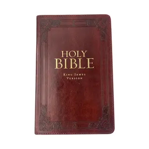 Pu Cover Black Green Coloring Wholesale Distributor Luxury Holy Bibles Covers Printing Book With Printing Service