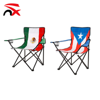 Nx Top Fashion Logo personnalisé Chaise de camp pliante de fête écologique Chaise pliante d'extérieur avec drapeau de pays