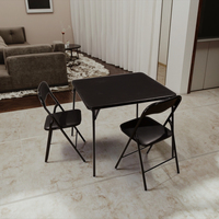 Table basse pliante minimaliste en métal noir pour salon