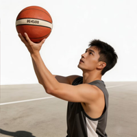 Ballon de basketball de compétition BG4500, taille 6/taille 7, en caoutchouc PU, ballon de sport, logo personnalisé en usine, résistant à l'usure, haute durabilité