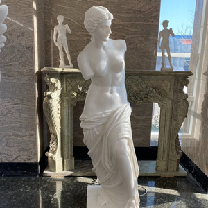 Italiano greco personalizzato bianco lucidatura artificiale di grandi dimensioni venus donne in marmo scultura in pietra statue per il prezzo di vendita - Product Image 2