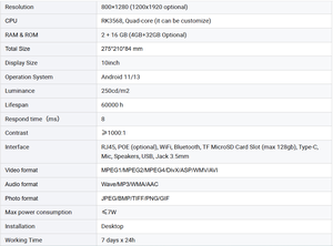 Nueva Tablet PC Android 12 de 10.1 Pulgadas con Pantalla Dual, 16 GB de Memoria, Wi-Fi, Resolución de 1200x1920, Pantalla Táctil Capacitiva para Uso Empresarial - Product Image 4