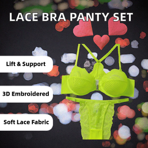 Conjunto de sujetador y bragas de encaje floral transpirable de buena calidad con tirantes ajustables, estilo sexy con abertura frontal para mujer - Product Image 2