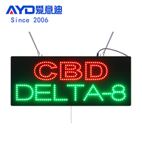Panneaux LED Publicitaires DELTA-8 à Prix Bas, Fins et Légers, pour Salons de Beauté, Ongleries, et Magasins de CBD (Neon RGB)
