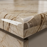 Vente en gros de marbre naturel Sofitel Gold pour revêtements de sol et marches d'escalier avec éclairage LED, haute durabilité, pierre d'intérieur de luxe