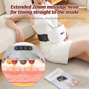 Portable Heating Waist Belly Neck Abdominal Massage <b>Belt</b> with Original <b>Red</b> Bian Stone Kneading Massager Electric - Product Image 2