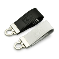 Regalo de promoción de cuero unidad Flash Usb 4g Pendrive con logotipo personalizado