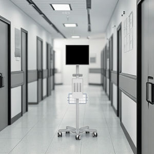 Chariot de dispositif médical de conception industrielle moderne en Chine avec support de roue IV en alliage d'aluminium à hauteur fixe pour tablette <span class=keywords><strong>iPad</strong></span> dans les hôpitaux - Product Image 6