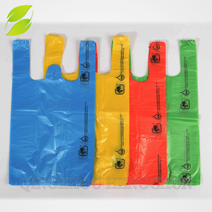 HDPE Factory Price Laminated Material Printed logo T-shirt Bag with Handle for Supermarket <b>Kitchen</b> Packaging - Product Image 1