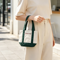 Bolsa de Tela Mini Personalizada con Logotipo, Juego Multicolor, Bolsa de Compras Reutilizable de Algodón, Bolsa de Regalo Promocional Ecológica