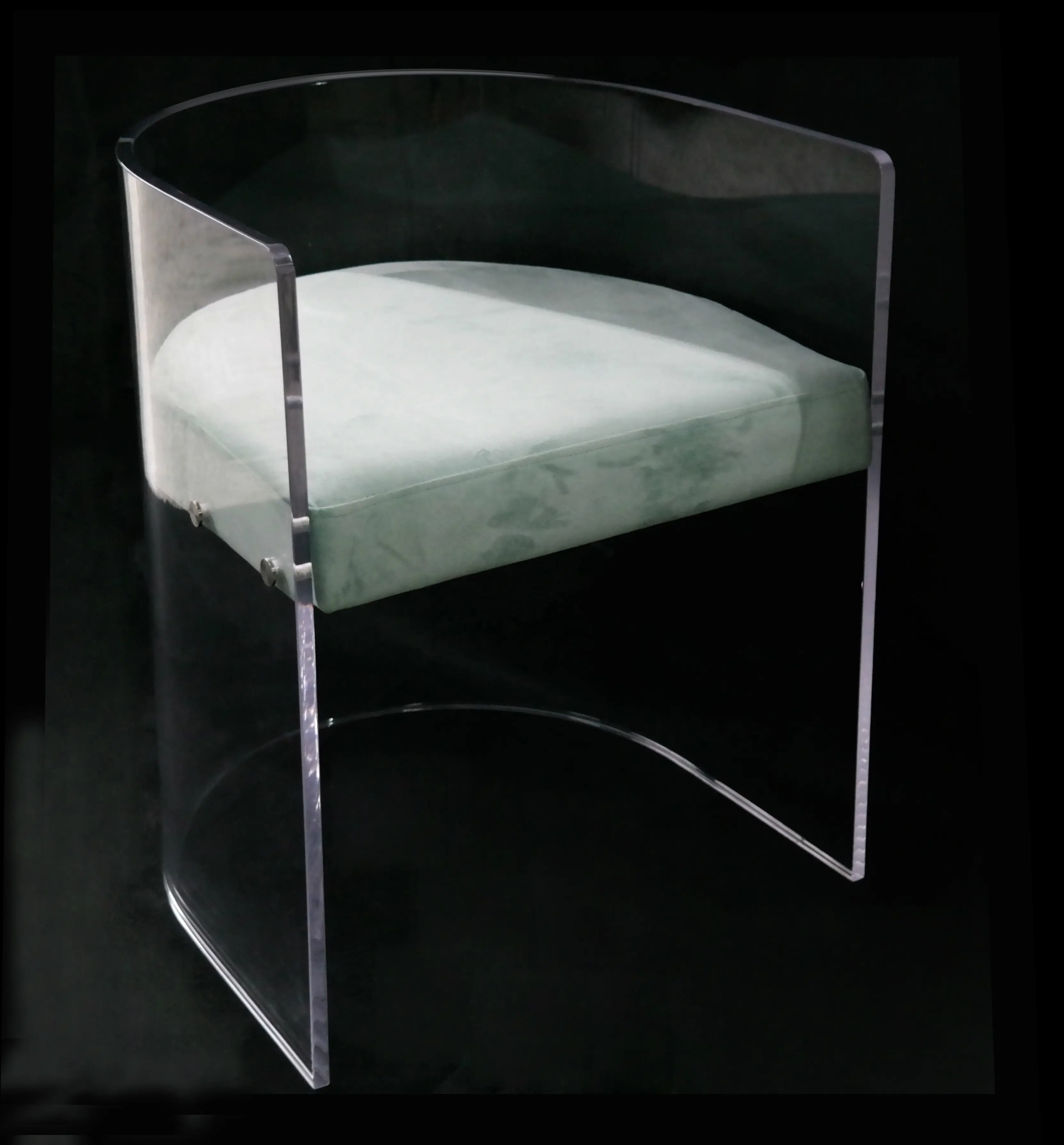 Design unico sedia da caffè trasparente sgabello da pranzo in lucite sedia trasparente sedia in acrilico