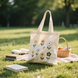 Sac fourre-tout d'épaule extérieur à poches intérieures, double usage, noir et bleu, logo personnalisé, toile de coton 10oz, toutes saisons - Product Image 6