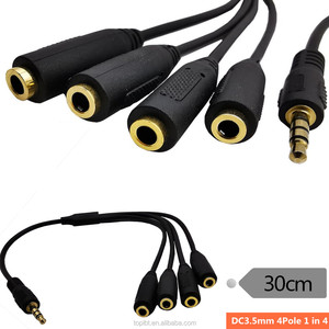 Tốc Độ Cao <span class=keywords><strong>3</strong></span>.5Mm Nam Cho Nữ Âm Thanh Cáp PVC Áo Khoác Stereo Video Dữ Liệu <span class=keywords><strong>Splitter</strong></span> Cho Xe Loa Micro Cổ - Product Image 5