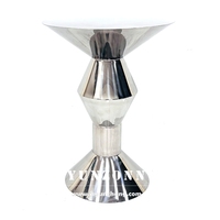 YUNZONN conception d'usine Table de bar haut miroir de luxe Table de bar à cocktails en acier inoxydable en métal
