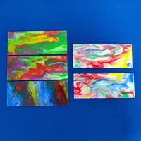 Grattoir à cire acrylique pour base de ski et de snowboard Grattoir à cire acrylique fumé multicolore Grattoir à gâteau acrylique en marbre coloré