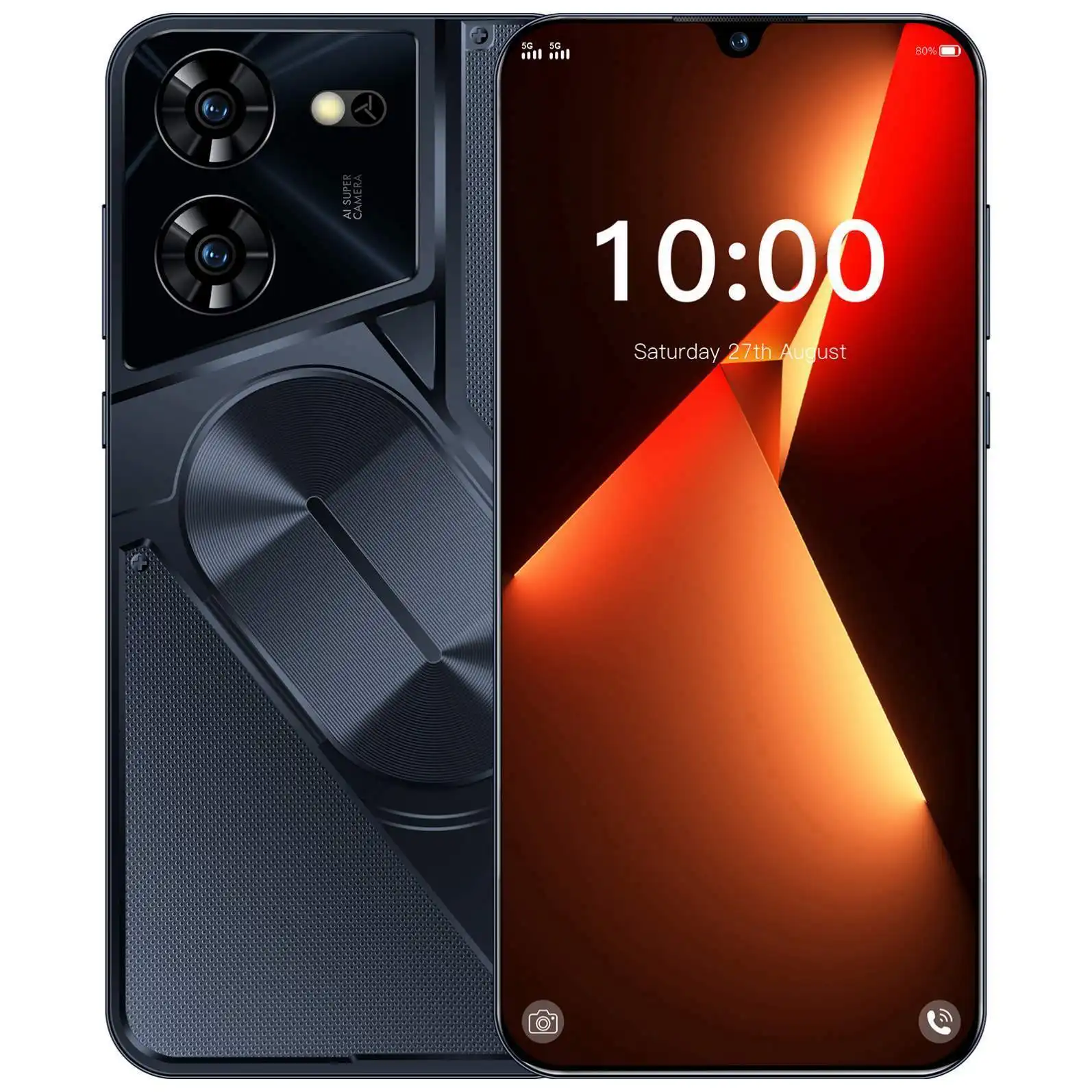 Novo smartphone Pova 5 Pro internacional de 7.3 polegadas 2 + 16 Android comércio exterior fonte de telefone celular fabricante dropshipping