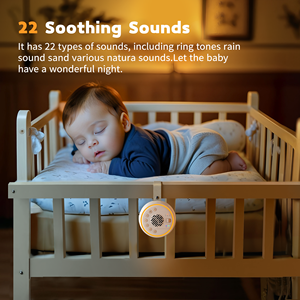 Machine portable à <span class=keywords><strong>bruit</strong></span> <span class=keywords><strong>blanc</strong></span> <span class=keywords><strong>pour</strong></span> bébé et adultes avec 22 sons relaxants 4 niveaux de veilleuse Aide au sommeil <span class=keywords><strong>pour</strong></span> la maison et les voyages - Product Image 5