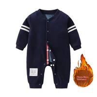 Vêtements pour bébés nouveau-nés neutres, Guangdong, printemps/automne, combinaison/combinaison longue en coton, style preppy, combinaison à col rond