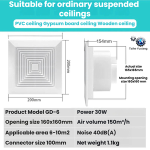 <span class=keywords><strong>6</strong></span> 8/9/10/12/14/16/20 inch embed Duct im lặng Trần thông gió người hâm mộ phòng tắm Air extractor exhaust <span class=keywords><strong>fan</strong></span> đối với nhà vệ sinh - Product Image 2