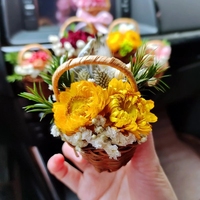 Diffuseur de parfum pour voiture Y-1116, clip de ventilation, mini panier à fleurs séchées mignon, accessoires intérieurs de voiture, désodorisant pour voiture