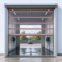 Portes à enroulement transparentes sur mesure, adaptées aux laveries automobiles, aux quais logistiques et aux entrepôts, portes rapides en PVC