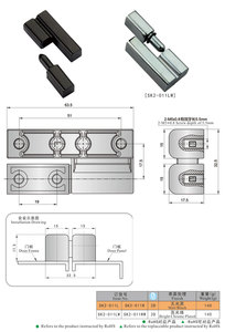SK2-011 có thể tháo rời bản lề hợp kim kẽm có thể tháo rời bản lề kho - Product Image 2