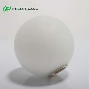 Cúpula de cristal blanco opal brillante con rosca G9 para lámpara colgante, LED regulable que protege la vista - Product Image 2