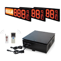 Venta caliente Led Pantalla de precio de gasolina impermeable 7 segmentos Precio de aceite señal de estación tablero y Panel de precio de Gas Digital